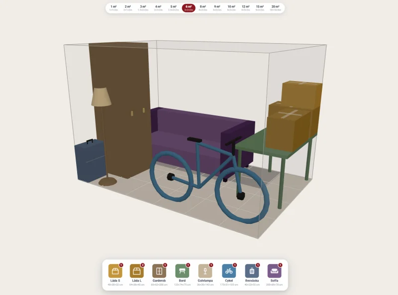 3D-visualisering av förråd